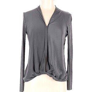 LOLA & SOPHIE~GRAY TOP~LONG SLEEVE~SMALL